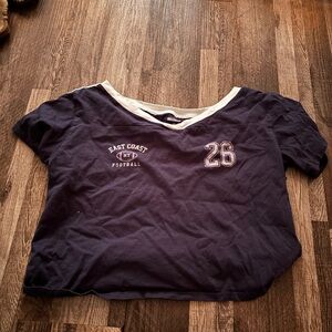 Hollister Dark Blue East Coast Football Tee